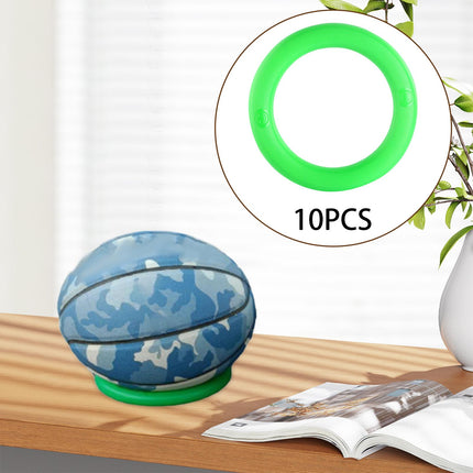 10Pcs Watermelon Display Stands Fixing Circles for Dining Room Grocery Store Green