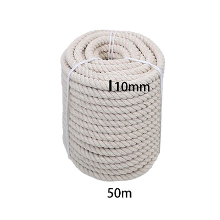 Natural Cotton Rope Cotton Cord for Sports Tug of War Projects Wall Hangings 10mm