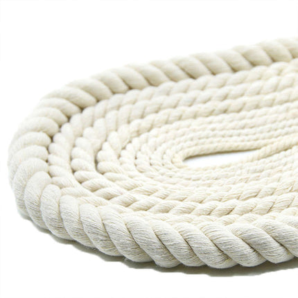 Natural Cotton Rope Cotton Cord for Sports Tug of War Projects Wall Hangings 10mm