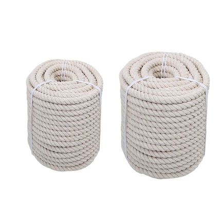 Natural Cotton Rope Cotton Cord for Sports Tug of War Projects Wall Hangings 10mm