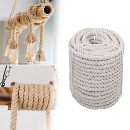 Natural Cotton Rope Cotton Cord for Sports Tug of War Projects Wall Hangings 10mm