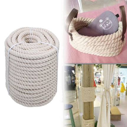 Natural Cotton Rope Cotton Cord for Sports Tug of War Projects Wall Hangings 10mm