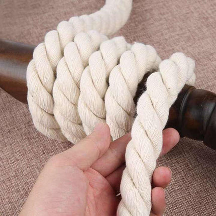 Natural Cotton Rope Cotton Cord for Sports Tug of War Projects Wall Hangings 10mm