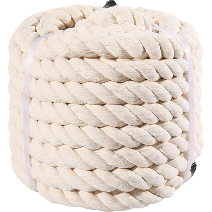 Natural Cotton Rope Cotton Cord for Sports Tug of War Projects Wall Hangings 20mm