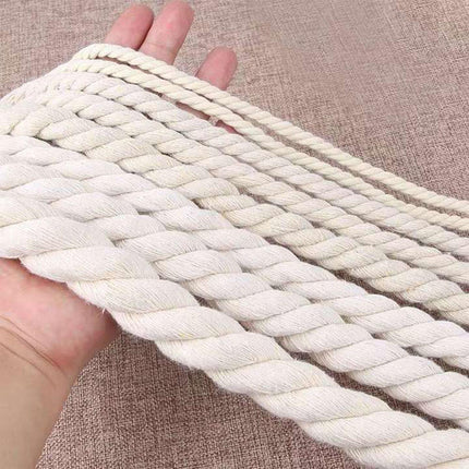 Natural Cotton Rope Cotton Cord for Sports Tug of War Projects Wall Hangings 20mm