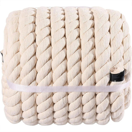 Natural Cotton Rope Cotton Cord for Sports Tug of War Projects Wall Hangings 20mm