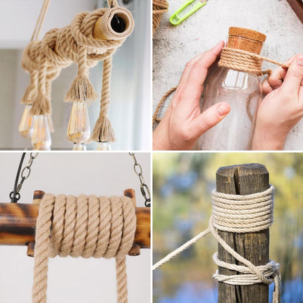 Natural Cotton Rope Cotton Cord for Sports Tug of War Projects Wall Hangings 20mm