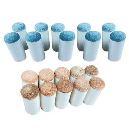 10Pcs Billiard Pool Cue Tips Lightweight Portable Slip on Billiards Cue Tips Brown
