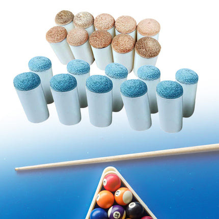 10Pcs Billiard Pool Cue Tips Lightweight Portable Slip on Billiards Cue Tips Brown