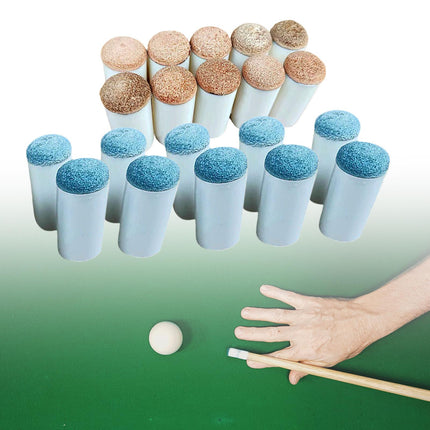 10Pcs Billiard Pool Cue Tips Lightweight Portable Slip on Billiards Cue Tips Brown