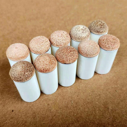 10Pcs Billiard Pool Cue Tips Lightweight Portable Slip on Billiards Cue Tips Brown