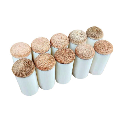 10Pcs Billiard Pool Cue Tips Lightweight Portable Slip on Billiards Cue Tips Brown