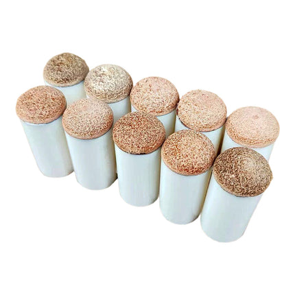 10Pcs Billiard Pool Cue Tips Lightweight Portable Slip on Billiards Cue Tips Brown