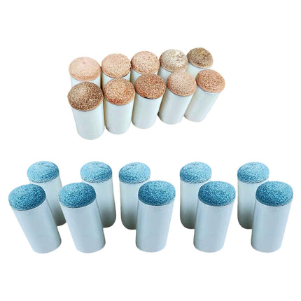 10Pcs Billiard Pool Cue Tips Lightweight Portable Slip on Billiards Cue Tips Brown