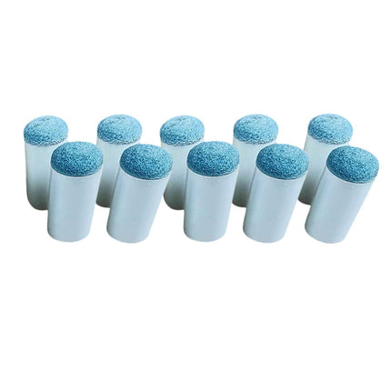 10Pcs Billiard Pool Cue Tips Lightweight Portable Slip on Billiards Cue Tips Blue