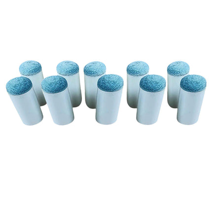 10Pcs Billiard Pool Cue Tips Lightweight Portable Slip on Billiards Cue Tips Blue