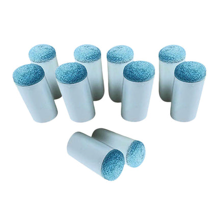 10Pcs Billiard Pool Cue Tips Lightweight Portable Slip on Billiards Cue Tips Blue