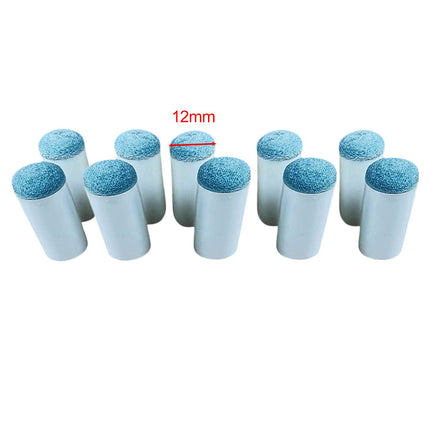 10Pcs Billiard Pool Cue Tips Lightweight Portable Slip on Billiards Cue Tips Blue