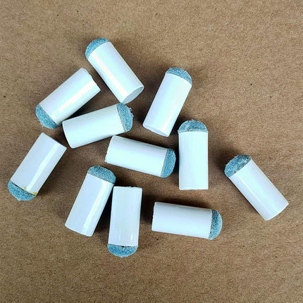 10Pcs Billiard Pool Cue Tips Lightweight Portable Slip on Billiards Cue Tips Blue
