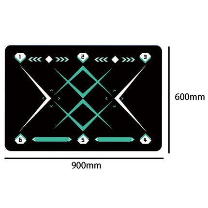Football Footstep Training Mat Pad Ball Control Training for Athletes Adults Black Green