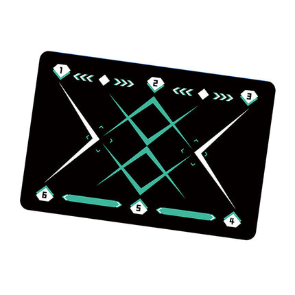 Football Footstep Training Mat Pad Ball Control Training for Athletes Adults Black Green