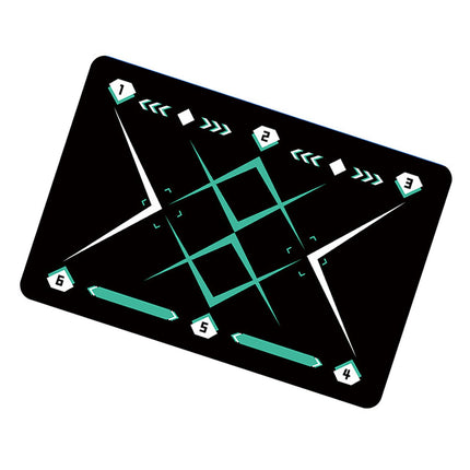 Football Footstep Training Mat Pad Ball Control Training for Athletes Adults Black Green