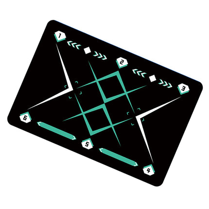 Football Footstep Training Mat Pad Ball Control Training for Athletes Adults Black Green