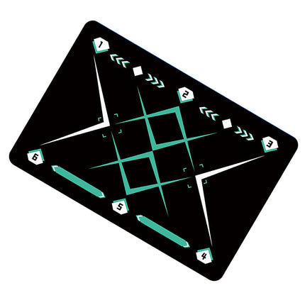Football Footstep Training Mat Pad Ball Control Training for Athletes Adults Black Green