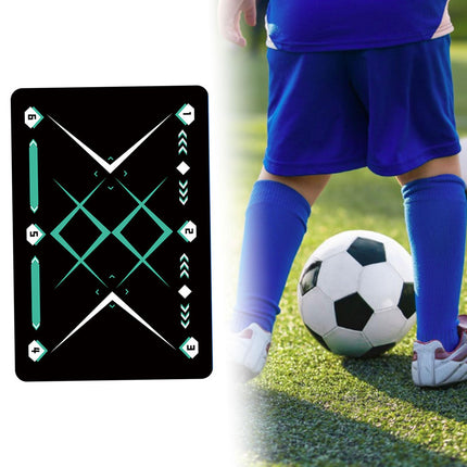 Football Footstep Training Mat Pad Ball Control Training for Athletes Adults Black Green