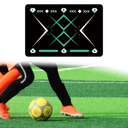 Football Footstep Training Mat Pad Ball Control Training for Athletes Adults Black Green