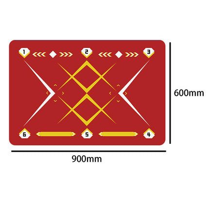 Football Footstep Training Mat Pad Ball Control Training for Athletes Adults Red