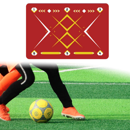 Football Footstep Training Mat Pad Ball Control Training for Athletes Adults Red