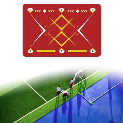 Football Footstep Training Mat Pad Ball Control Training for Athletes Adults Red
