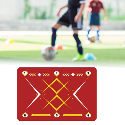 Football Footstep Training Mat Pad Ball Control Training for Athletes Adults Red
