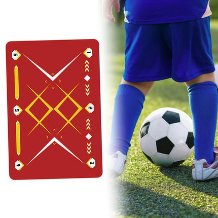 Football Footstep Training Mat Pad Ball Control Training for Athletes Adults Red