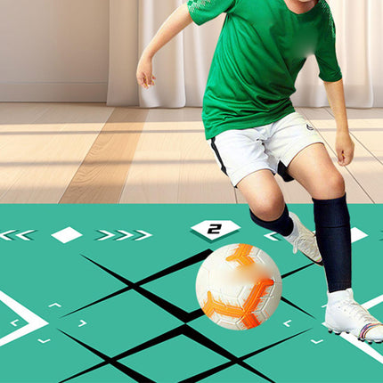 Football Footstep Training Mat Pad Ball Control Training for Athletes Adults Green