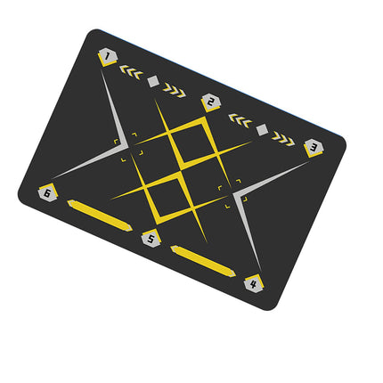 Football Footstep Training Mat Pad Ball Control Training for Athletes Adults Black Yellow