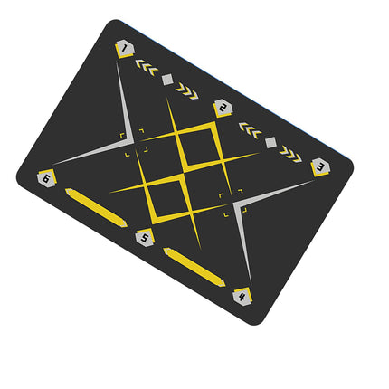 Football Footstep Training Mat Pad Ball Control Training for Athletes Adults Black Yellow