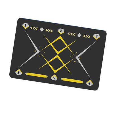 Football Footstep Training Mat Pad Ball Control Training for Athletes Adults Black Yellow