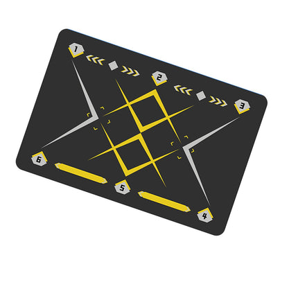 Football Footstep Training Mat Pad Ball Control Training for Athletes Adults Black Yellow