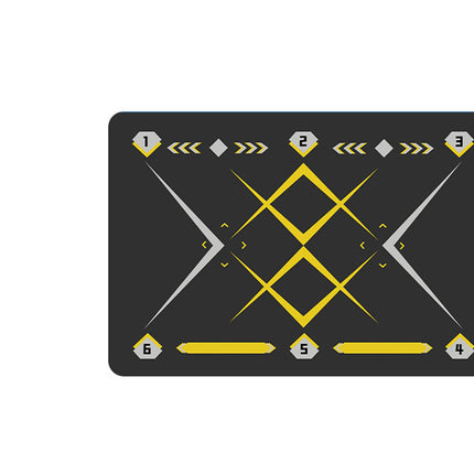 Football Footstep Training Mat Pad Ball Control Training for Athletes Adults Black Yellow