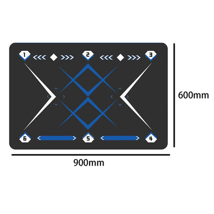 Football Footstep Training Mat Pad Ball Control Training for Athletes Adults Black Blue