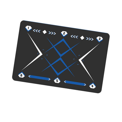 Football Footstep Training Mat Pad Ball Control Training for Athletes Adults Black Blue