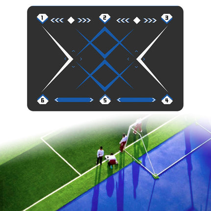 Football Footstep Training Mat Pad Ball Control Training for Athletes Adults Black Blue