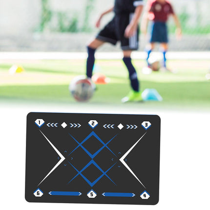 Football Footstep Training Mat Pad Ball Control Training for Athletes Adults Black Blue