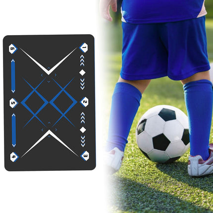 Football Footstep Training Mat Pad Ball Control Training for Athletes Adults Black Blue