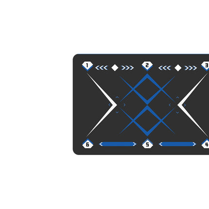 Football Footstep Training Mat Pad Ball Control Training for Athletes Adults Black Blue