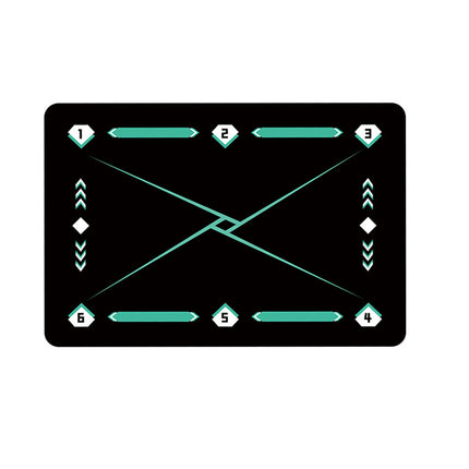 Football Footstep Training Mat Dribble Training Mat for Kids Children Adults Black