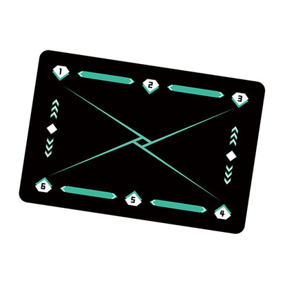 Football Footstep Training Mat Dribble Training Mat for Kids Children Adults Black