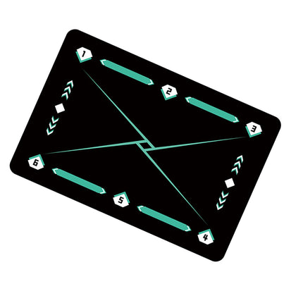 Football Footstep Training Mat Dribble Training Mat for Kids Children Adults Black